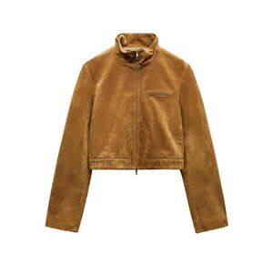 NWT Zara 100% SUEDE LEATHER JACKET